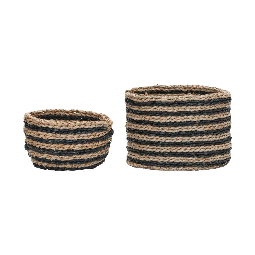 House Doctor Zola Aufbewahrungskorb 2er-Pack Natur | Skandinavisches Design | Aufbewahrungskörbe | Beige