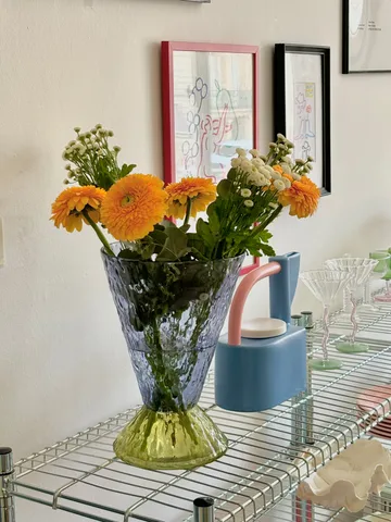 Abyss Vase - Blue - Hübsch Interior