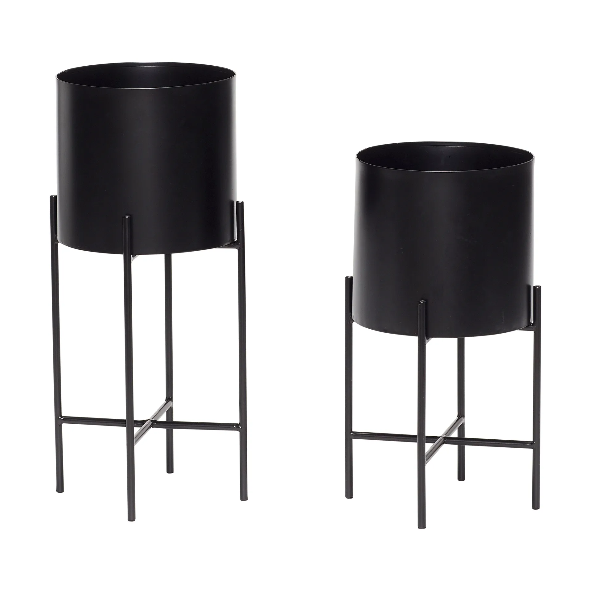 Airy Blumentopf Set 2 Teile, Black Hübsch Interior