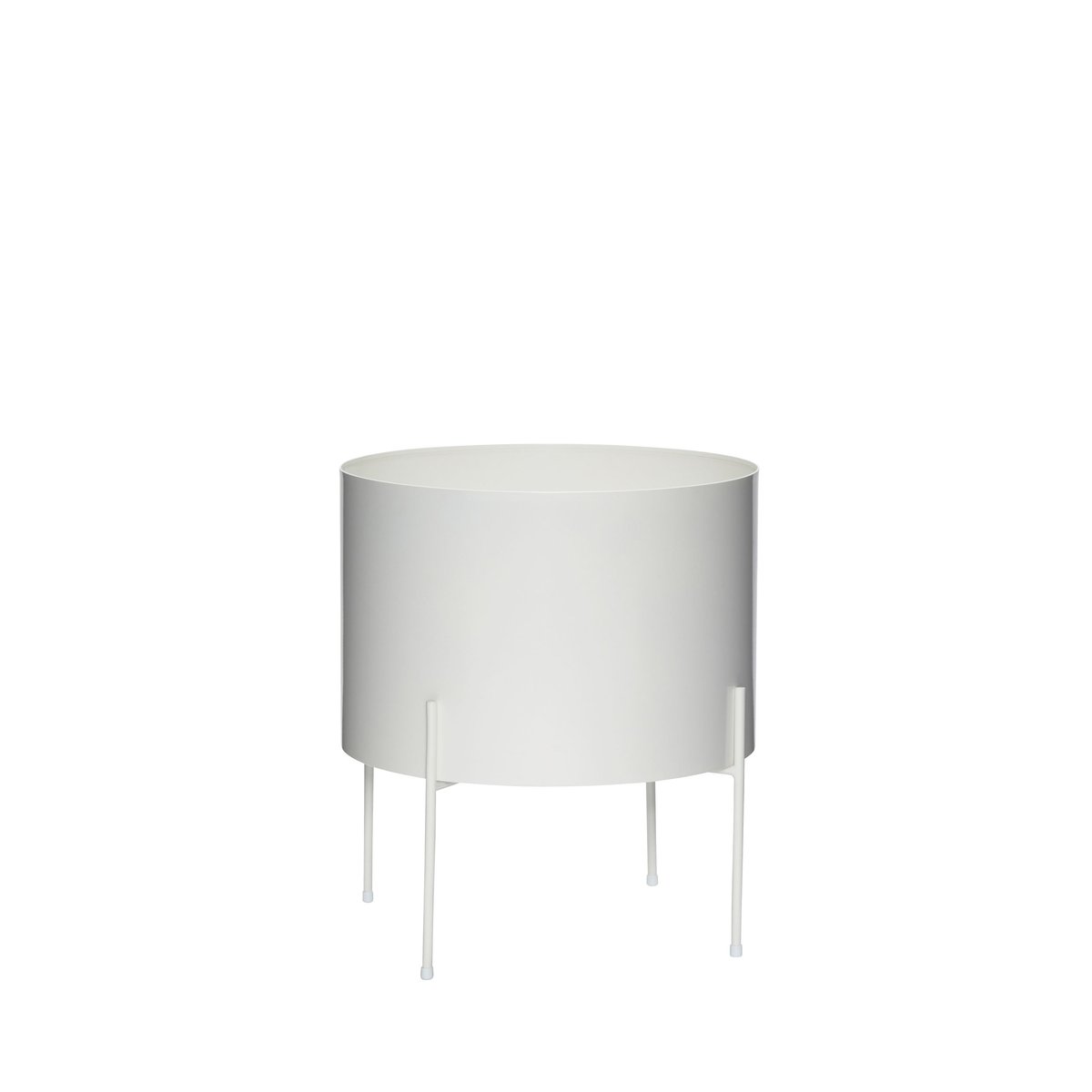 Hübsch Airy Pflanzkübel 42 cm Weiß | Skandinavisches Design | Blumentöpfe | Grau