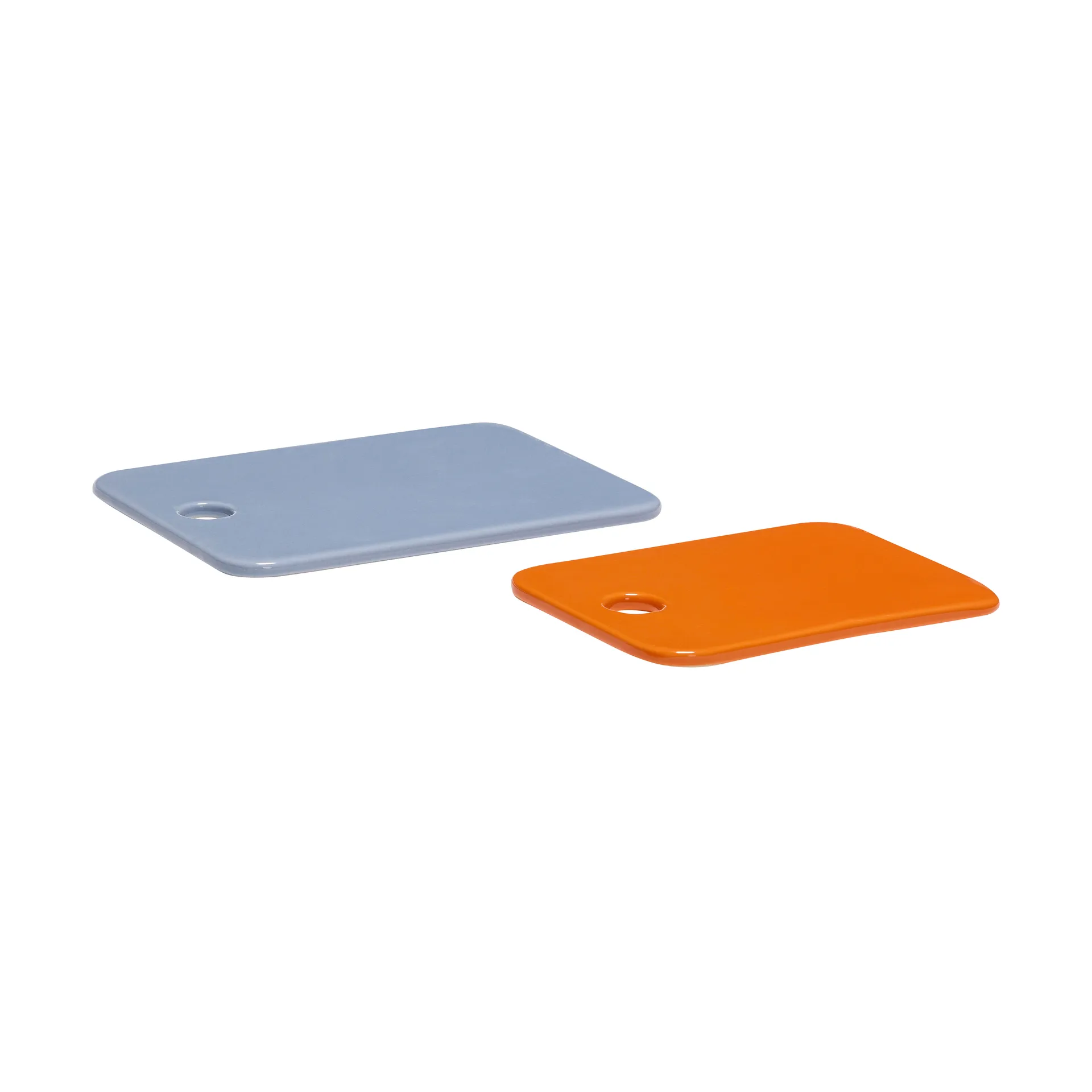 Amare Keramiktablett Set 2 Teile, Blue-orange Hübsch Interior