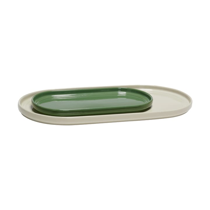 Amare Serviertablett Set 2 Teile - Sand-green - Hübsch