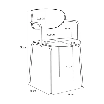 Arch Stuhl - Light grey - Hübsch Interior