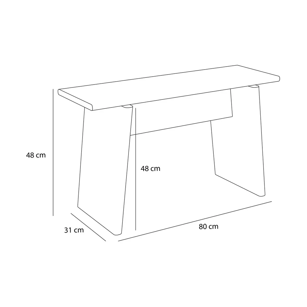 Baenk Hocker, Eiche, 80x31x48 cm Hübsch