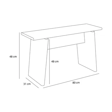 Baenk Hocker - Eiche, 80x31x48 cm - Hübsch