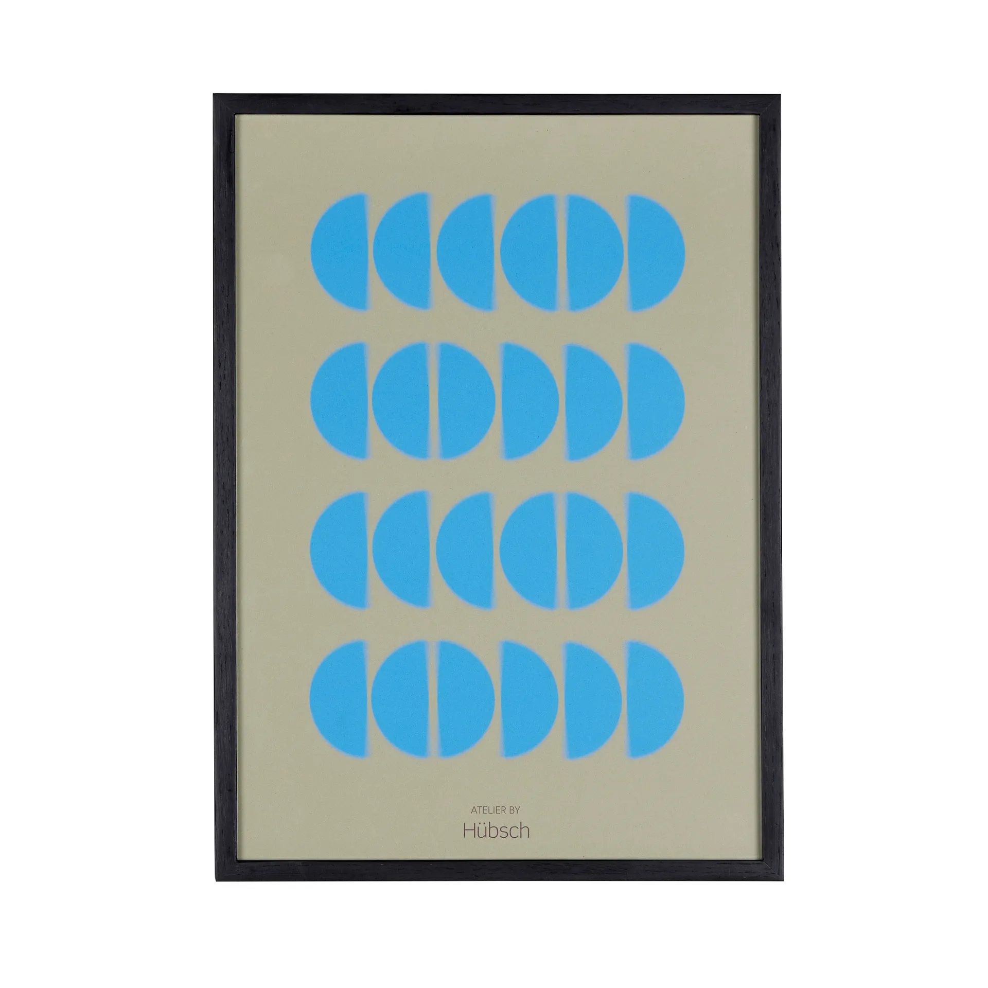 Bild mit Holzrahmen mittelgroß, Schwarz Hübsch Interior