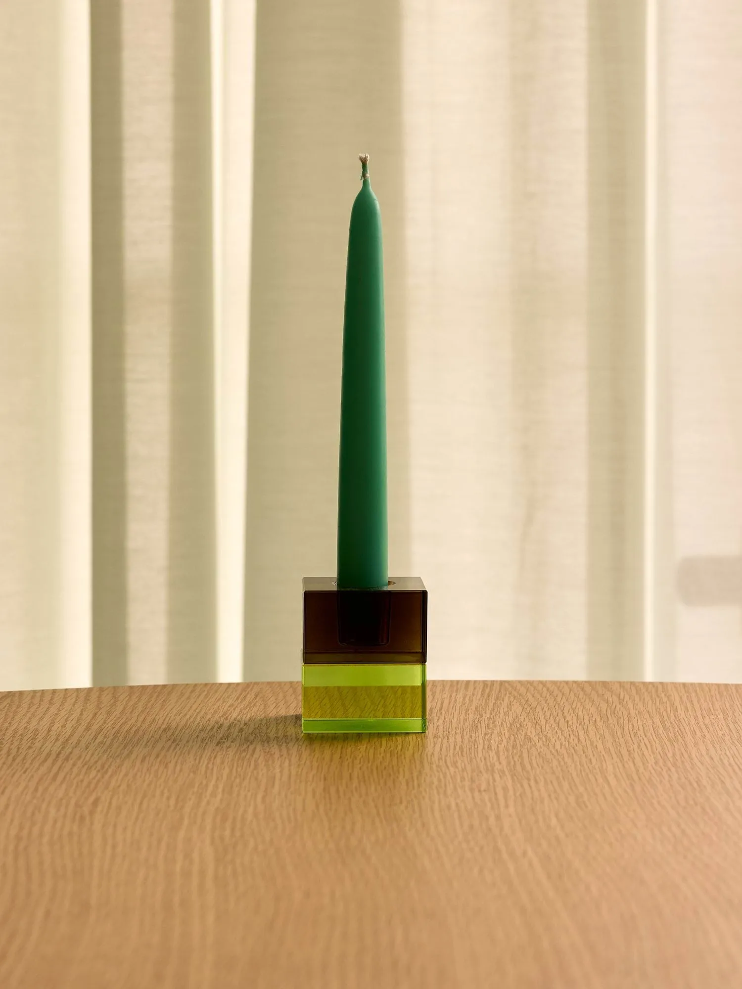 Block Kerzenhalter 2-teilig, Brown-green, grau-rosa Hübsch Interior