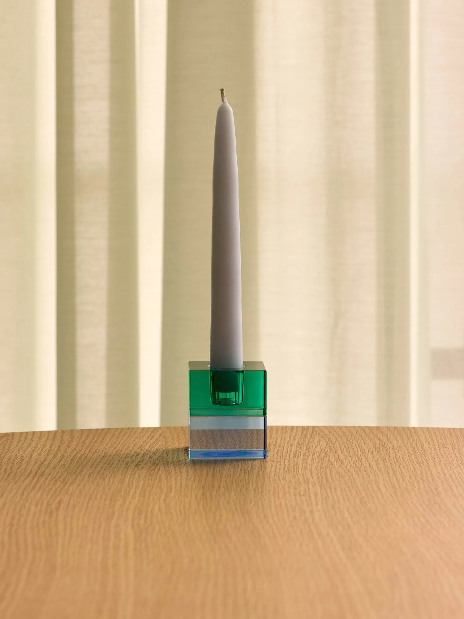 Block Kerzenhalter 2-teilig, Green-blue, orange-green Hübsch Interior