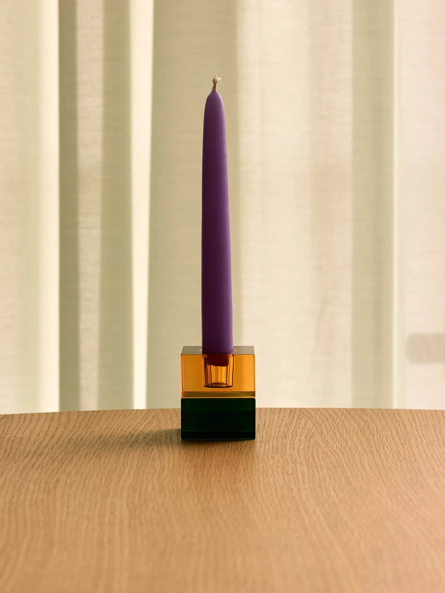 Block Kerzenhalter 2-teilig, Green-blue, orange-green Hübsch Interior