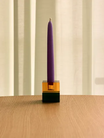 Block Kerzenhalter 2-teilig - Green-blue, orange-green - Hübsch Interior