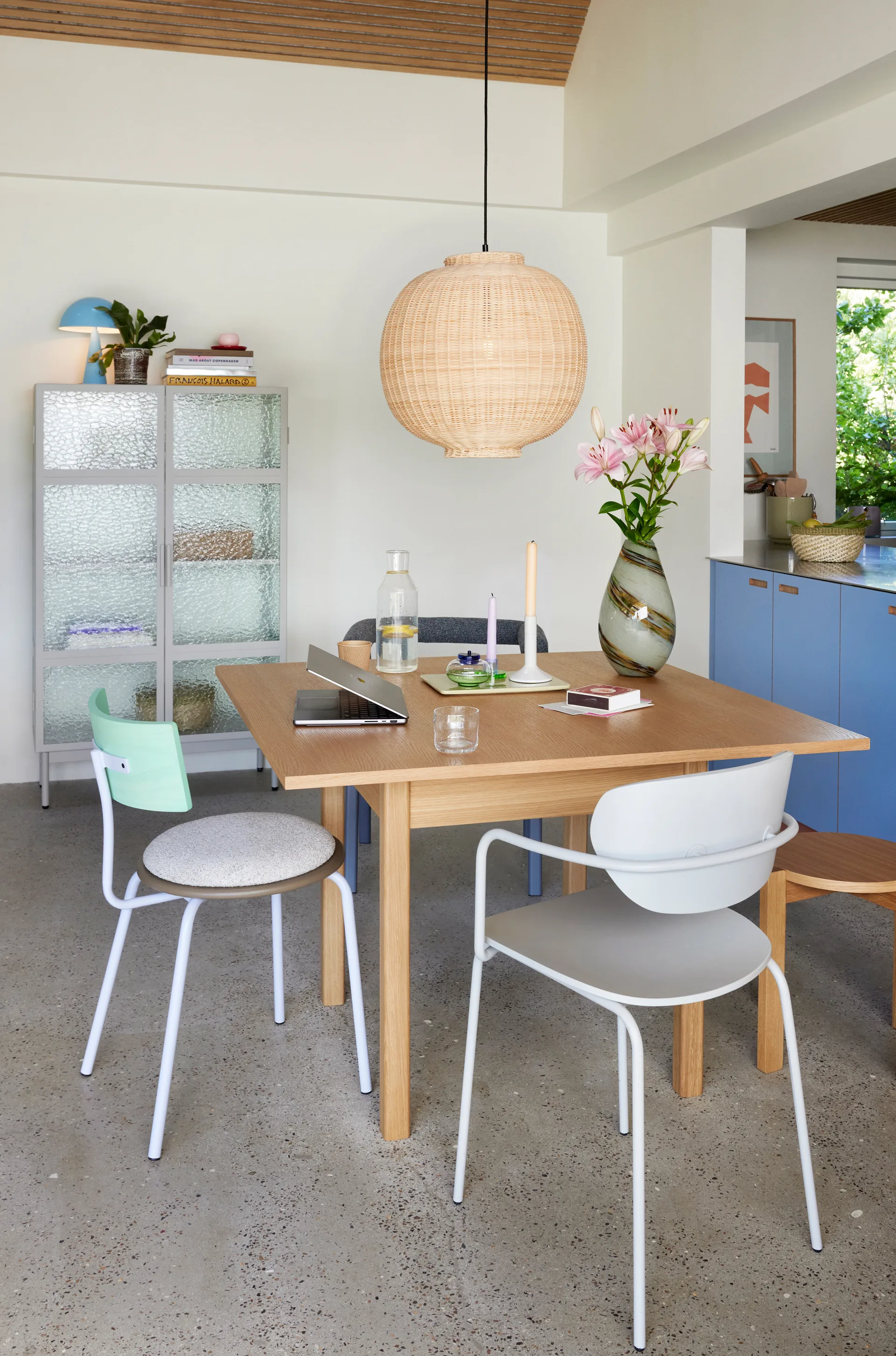 Chand Round Pendelleuchte, Natural Hübsch Interior