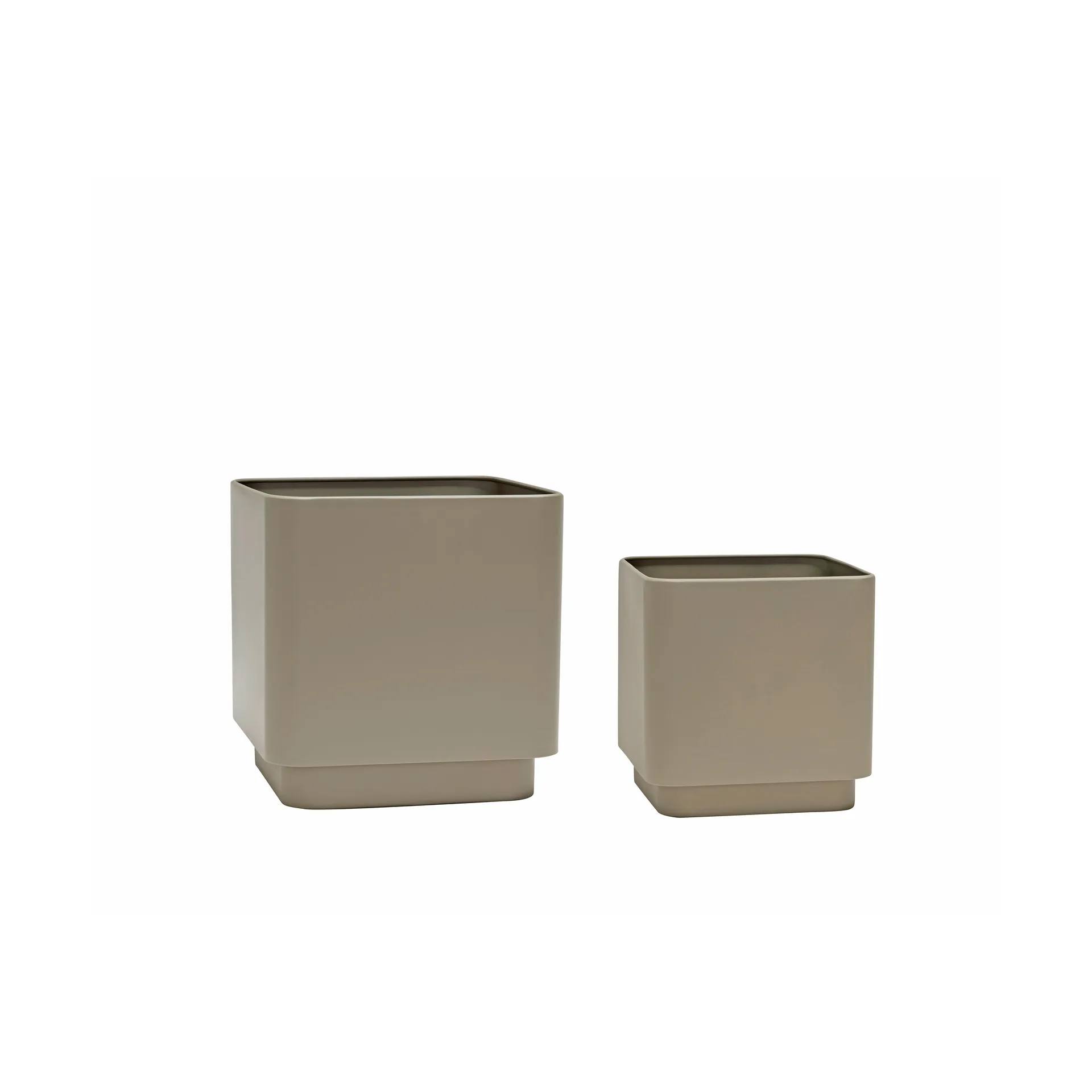Cube Blumentopf Set 2 Teile, Brown Hübsch Interior