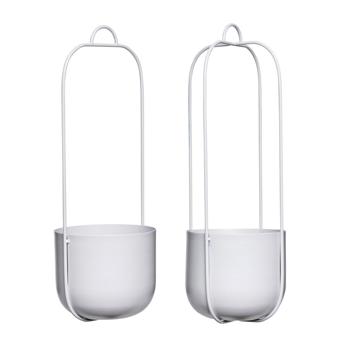 Hübsch Hängender Blumentopf 2er-Pack Grau