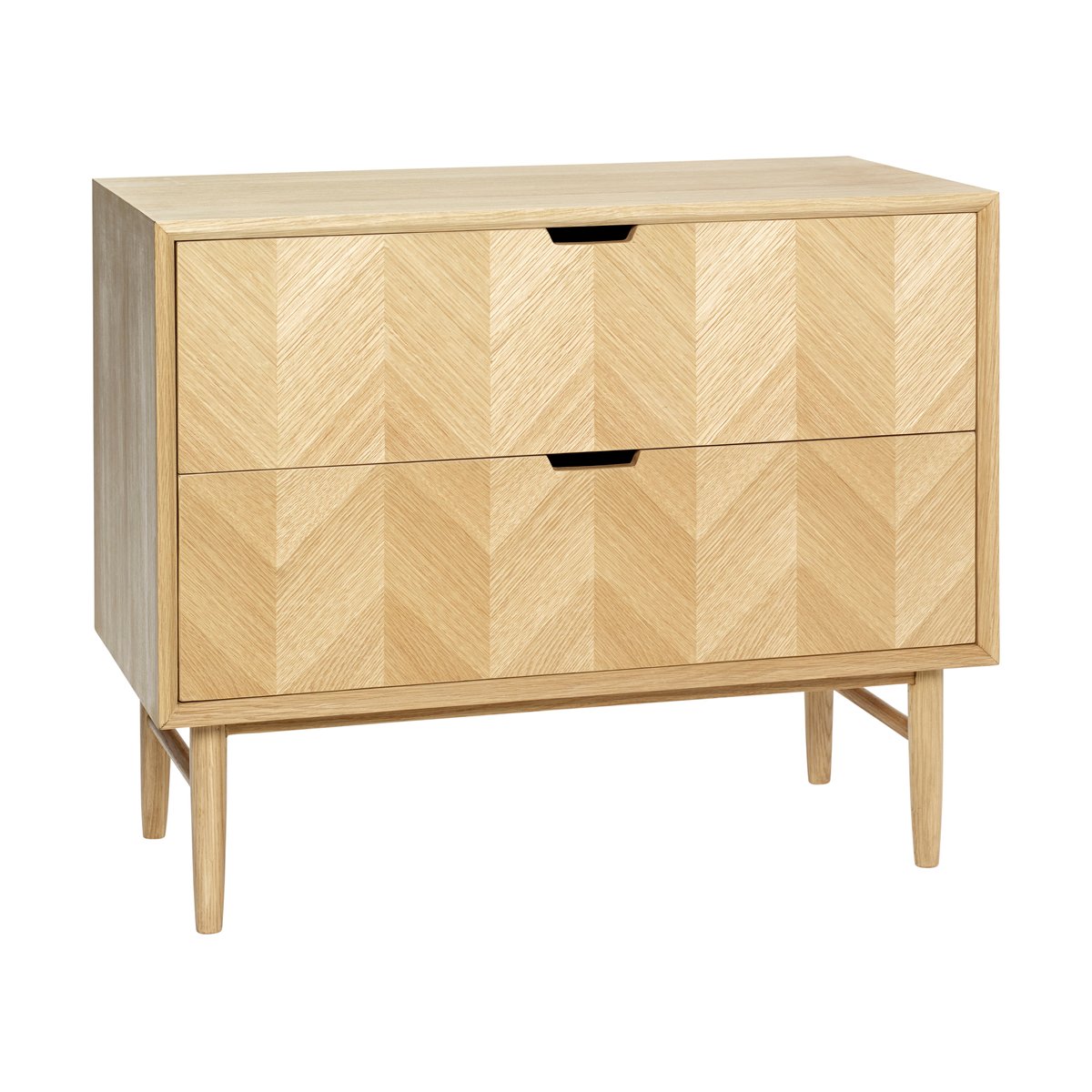 Hübsch Herringbone Kommode mit Schubladen Eiche