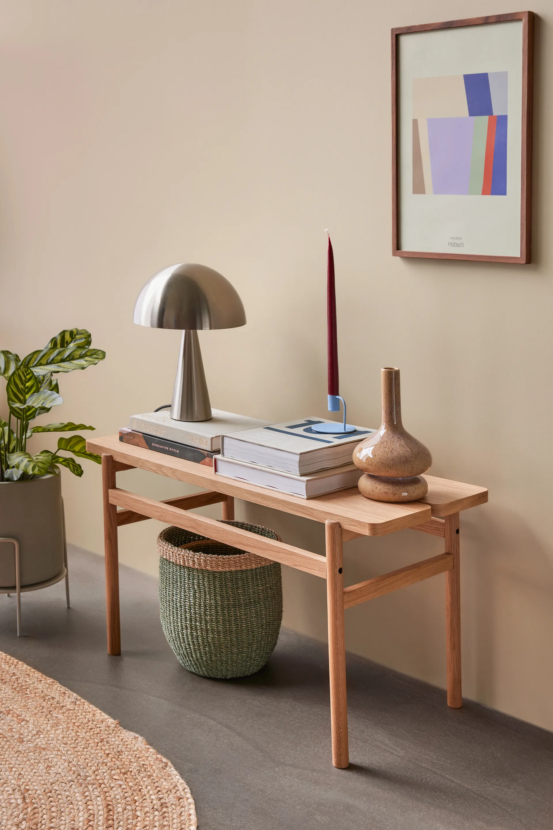 Hübsch Tischleuchte 33 cm, Metall-nickel Hübsch Interior