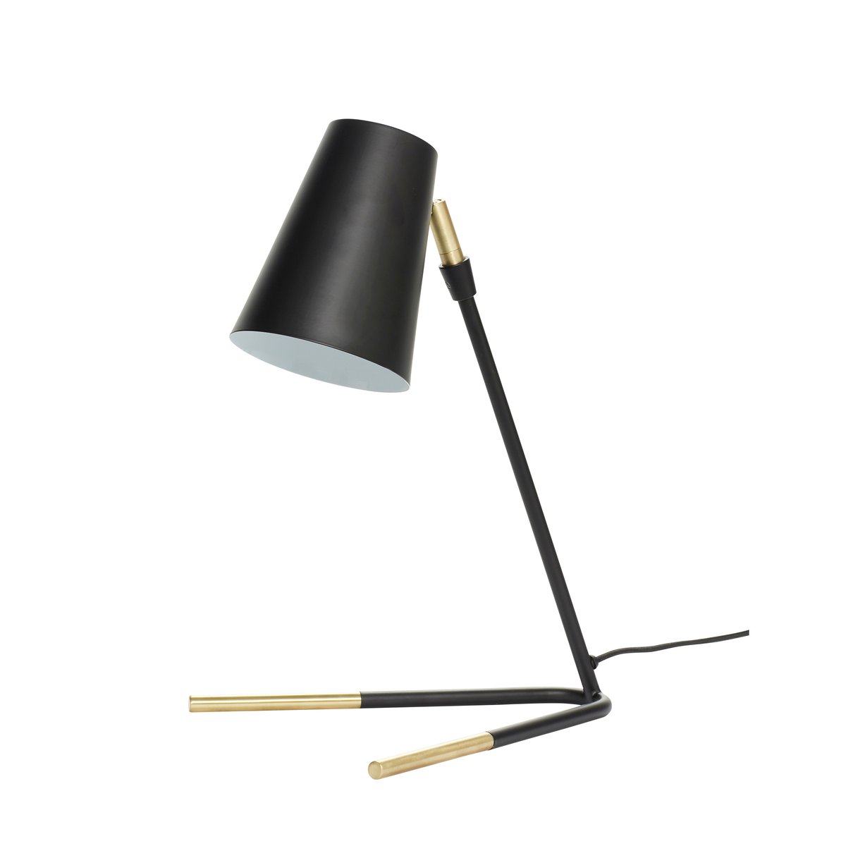 Hübsch Hübsch Tischleuchte H46 cm Messing-schwarz
