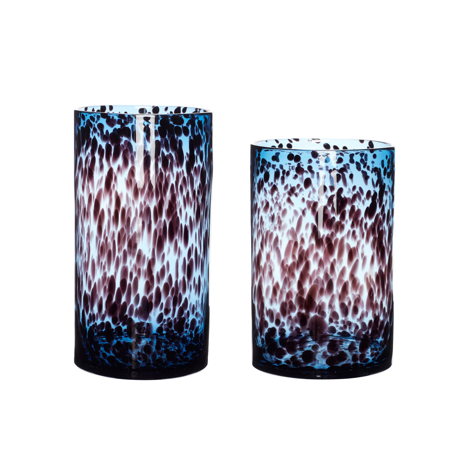 Hübsch Vase 2er-Pack, Blau-bordeaux Hübsch Interior