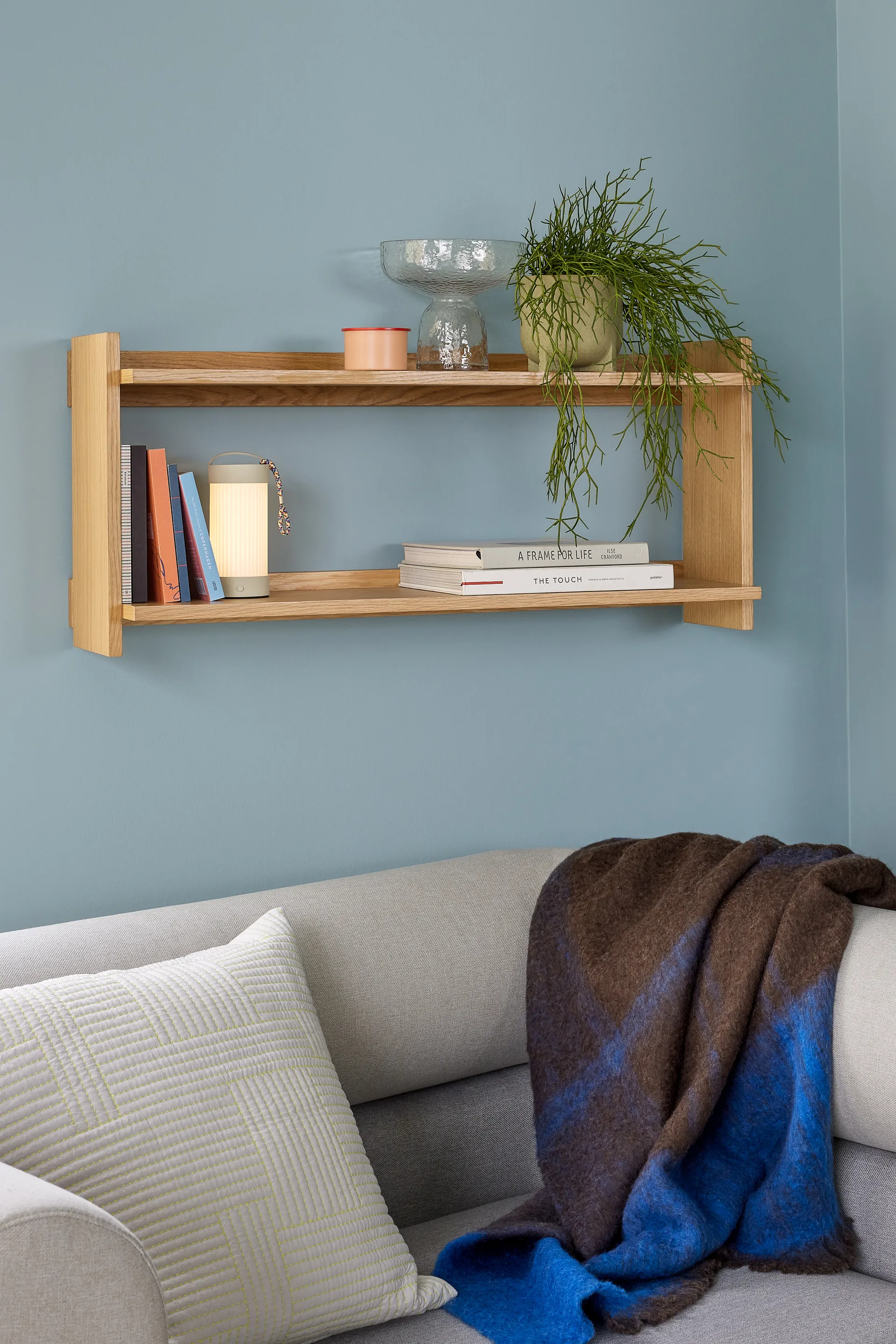 Inlet Plaid 140x200 cm, Blau Hübsch Interior