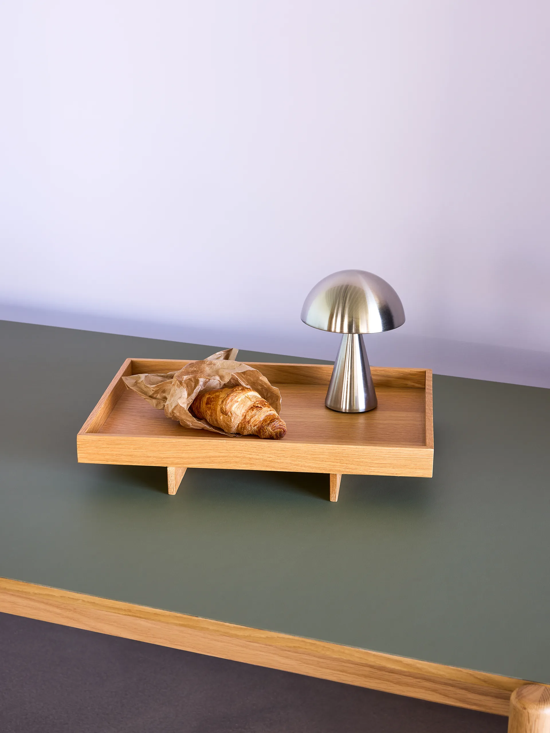 Mush tragbare Tischlampe, Nickel Hübsch Interior