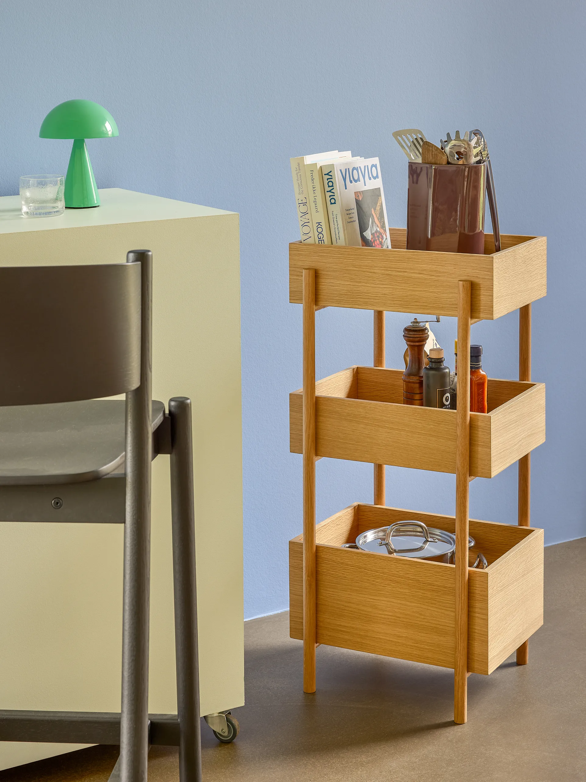 Mush tragbare Tischleuchte, Green Hübsch Interior