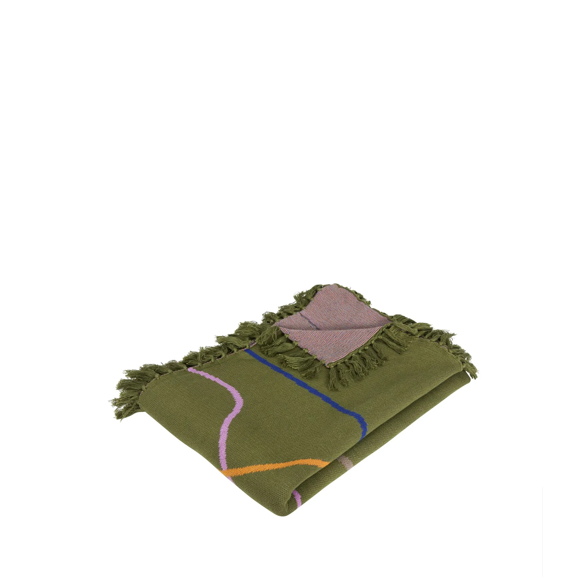 Outline Plaid 140x200 cm, Grün-gemustert Hübsch Interior