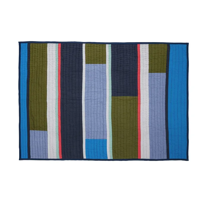 Pavilion Plaid - Blue-multicolour, 140x200 cm - Hübsch