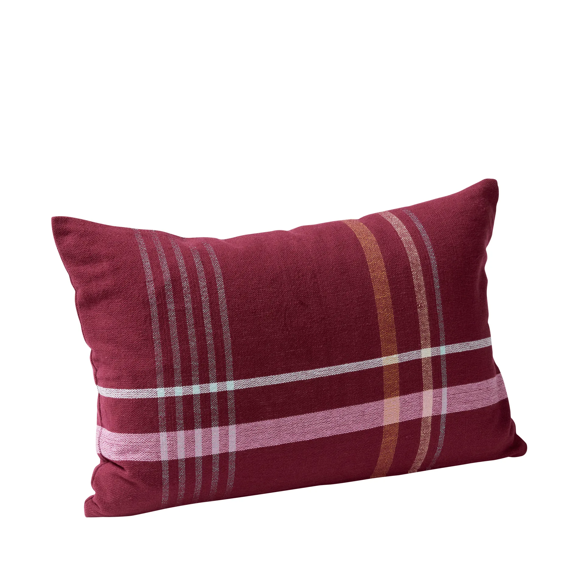 Quadrum Woven Baumwollkissen 40x60 cm, Rotbraun-rosa Hübsch Interior