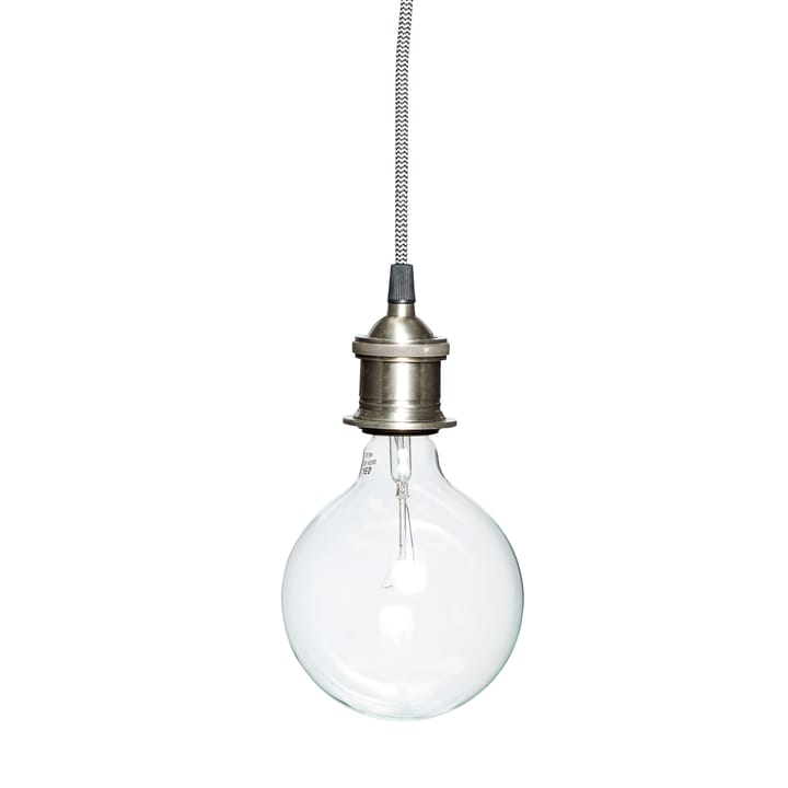 Sockel mit Kabel - Schwarz-weiß-silber - Hübsch