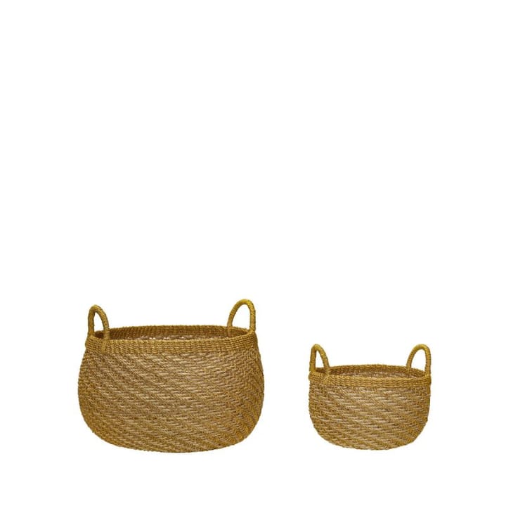 Solar Körbe 2er-Pack - Natur- gold - Hübsch
