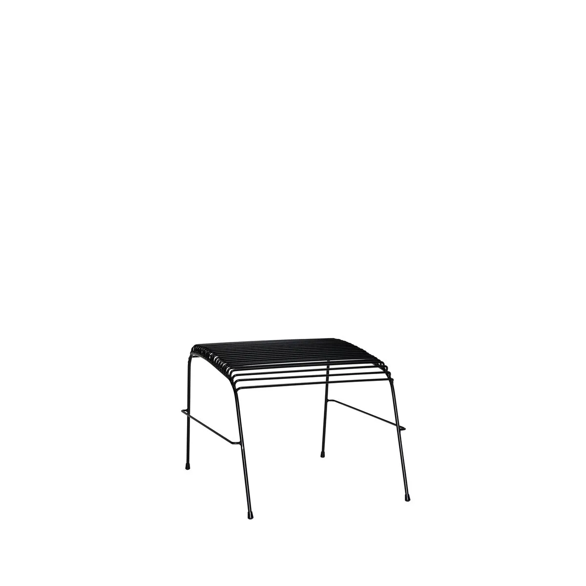 String Fußhocker für Outdoor, Schwarz Hübsch Interior