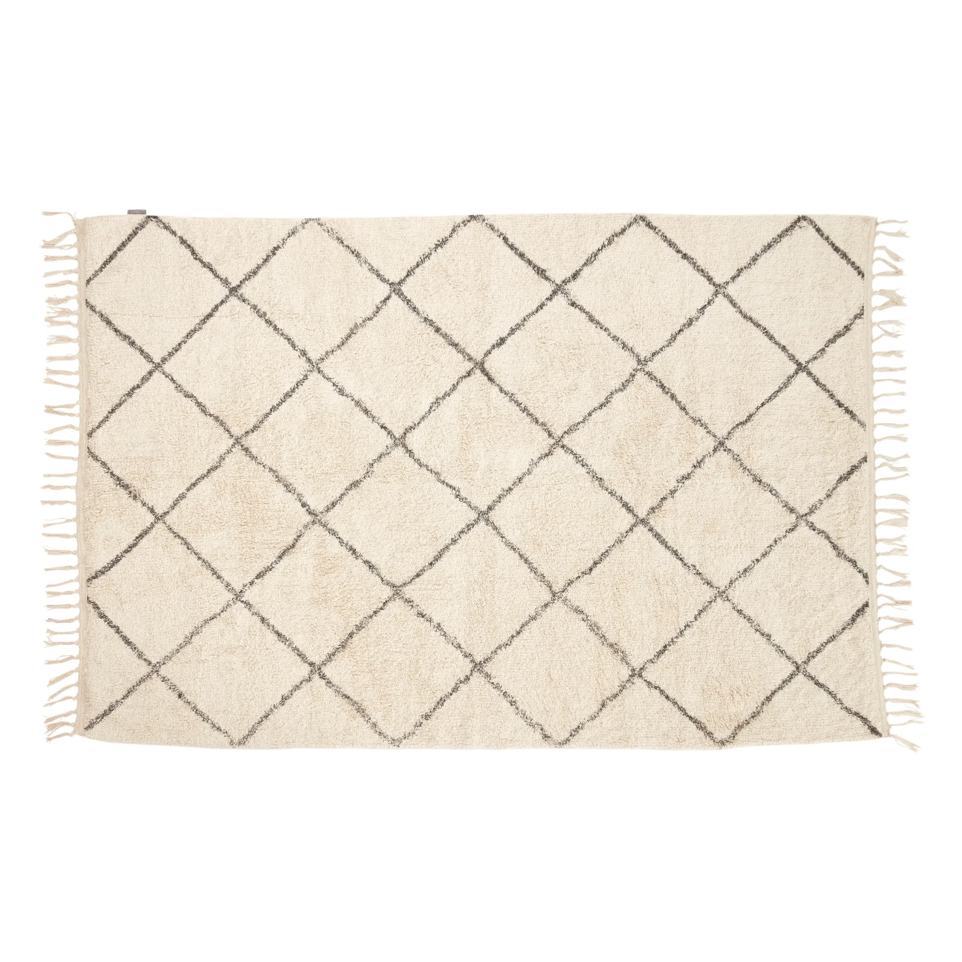 Teppich 120x180 cm Viskose beige, Weiß-grau Hübsch Interior