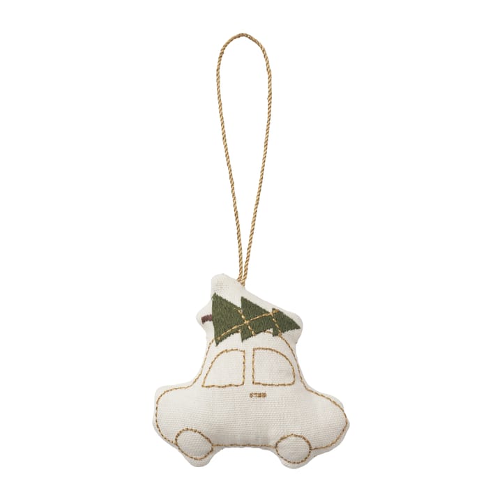 Humdakin Car Weihnachtsanhänger Baumwolle, Off-White/Gold Humdakin