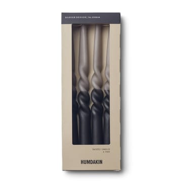 Humdakin gedrehte Kerze 30cm 4er Pack - Coal-stone - Humdakin
