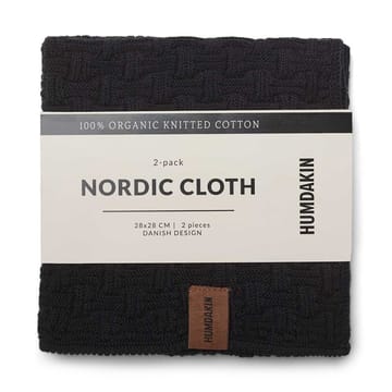 Humdakin Nordic Spüllappen 28 x 28cm 2er Pack - Coal - Humdakin