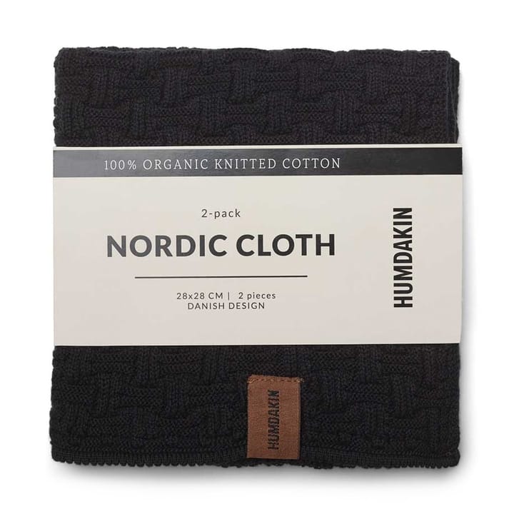 Humdakin Nordic Spüllappen 28 x 28cm 2er Pack - Coal - Humdakin