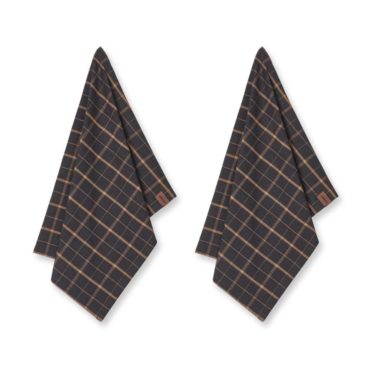 Humdakin Humdakin Recycled Geschirrtuch 45x70cm 2er Pack Brown plaid
