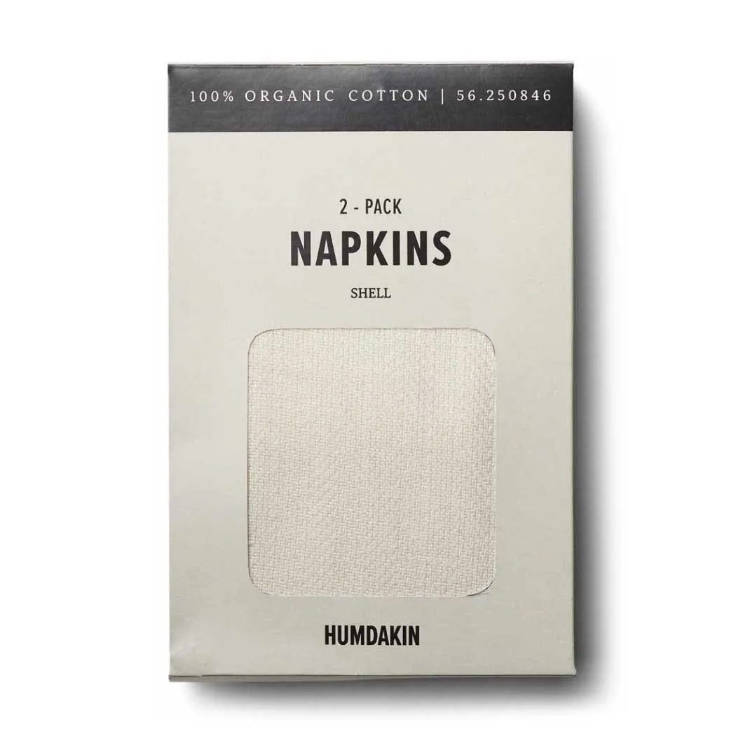 Humdakin Stoffserviette 40 x 40cm 2er Pack, Shell Humdakin