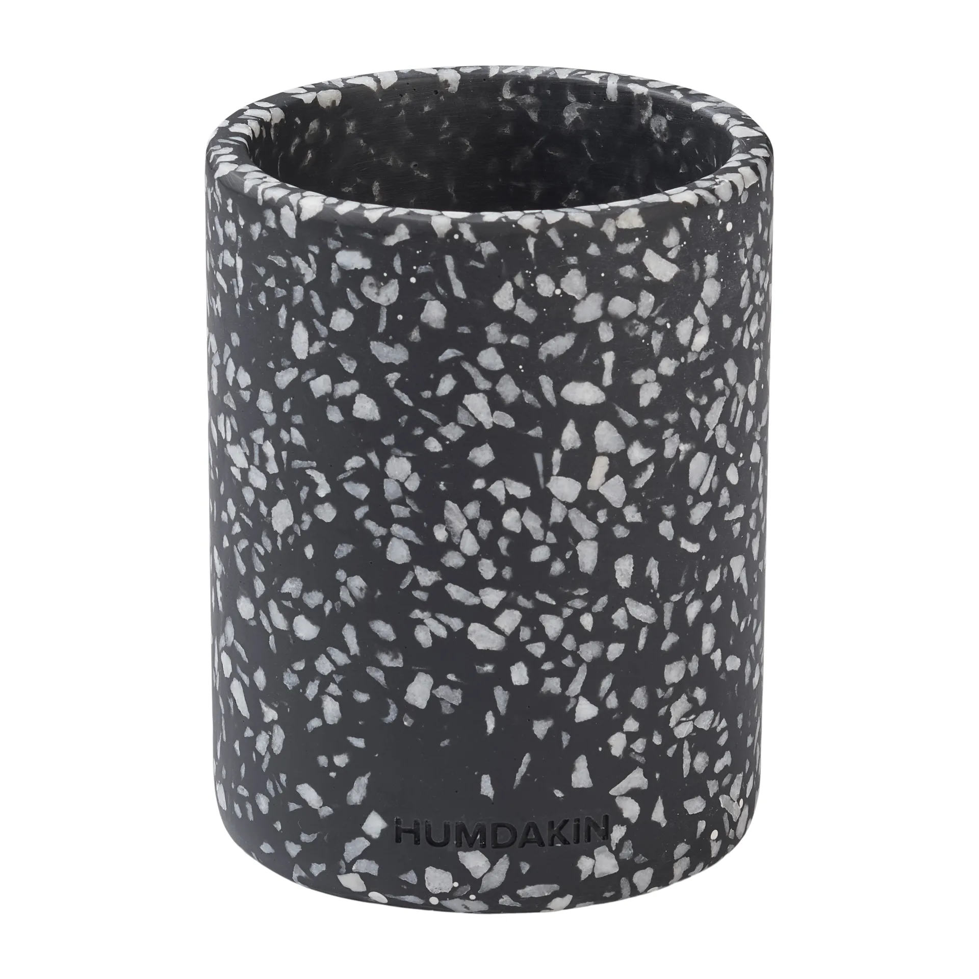 Humdakin Terrazzo Vase mit Deckel Ø 10 cm, Black Humdakin