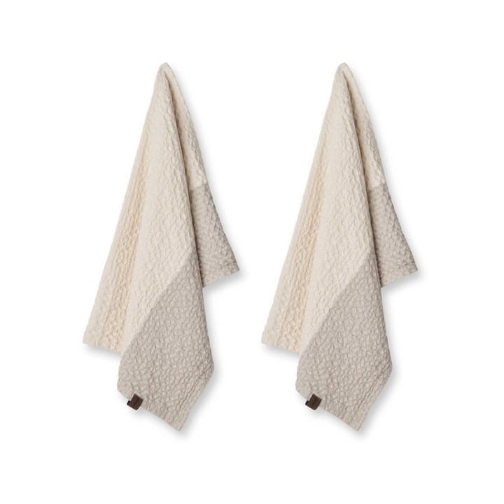 Humdakin Waffle Geschirrtuch 45 x 70cm 2er Pack, Light stone-shell Humdakin