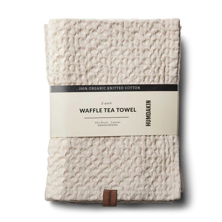 Humdakin Waffle Geschirrtuch 45 x 70cm 2er Pack, Light stone-shell Humdakin