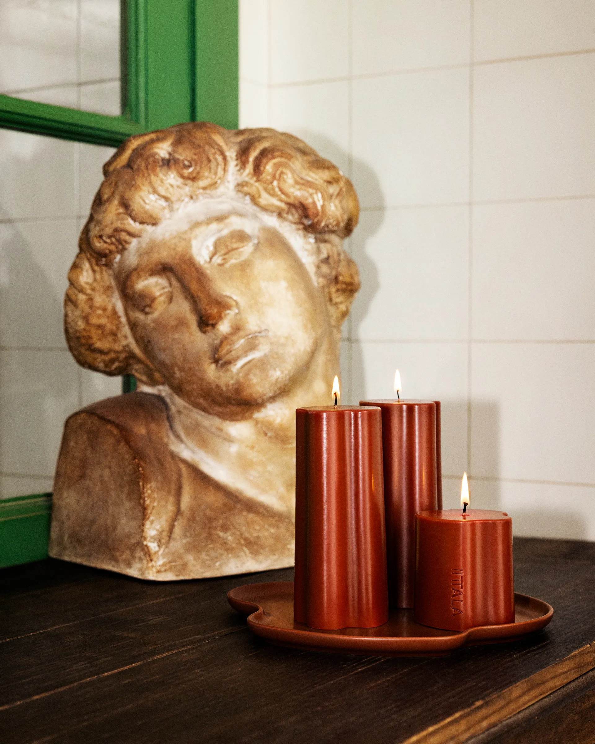 Aalto Blockkerze, Eld, 16 cm Iittala