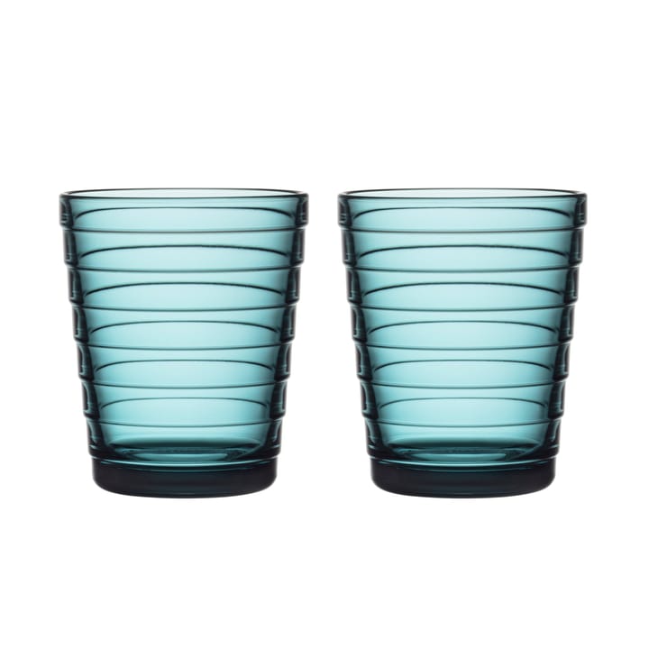 Aino Aalto Wasserglas 22cl im 2er Pack - Meeresblau - Iittala