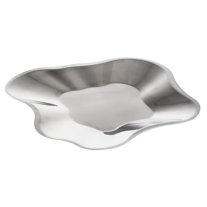 Alvar Aalto Edelstahl-Schale flach, Groß Iittala