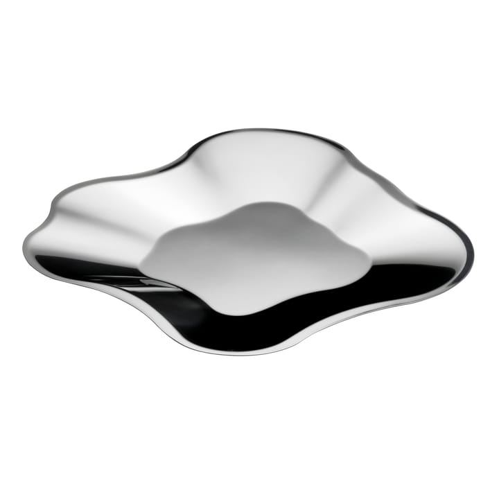 Alvar Aalto Edelstahl-Schale flach, Groß Iittala