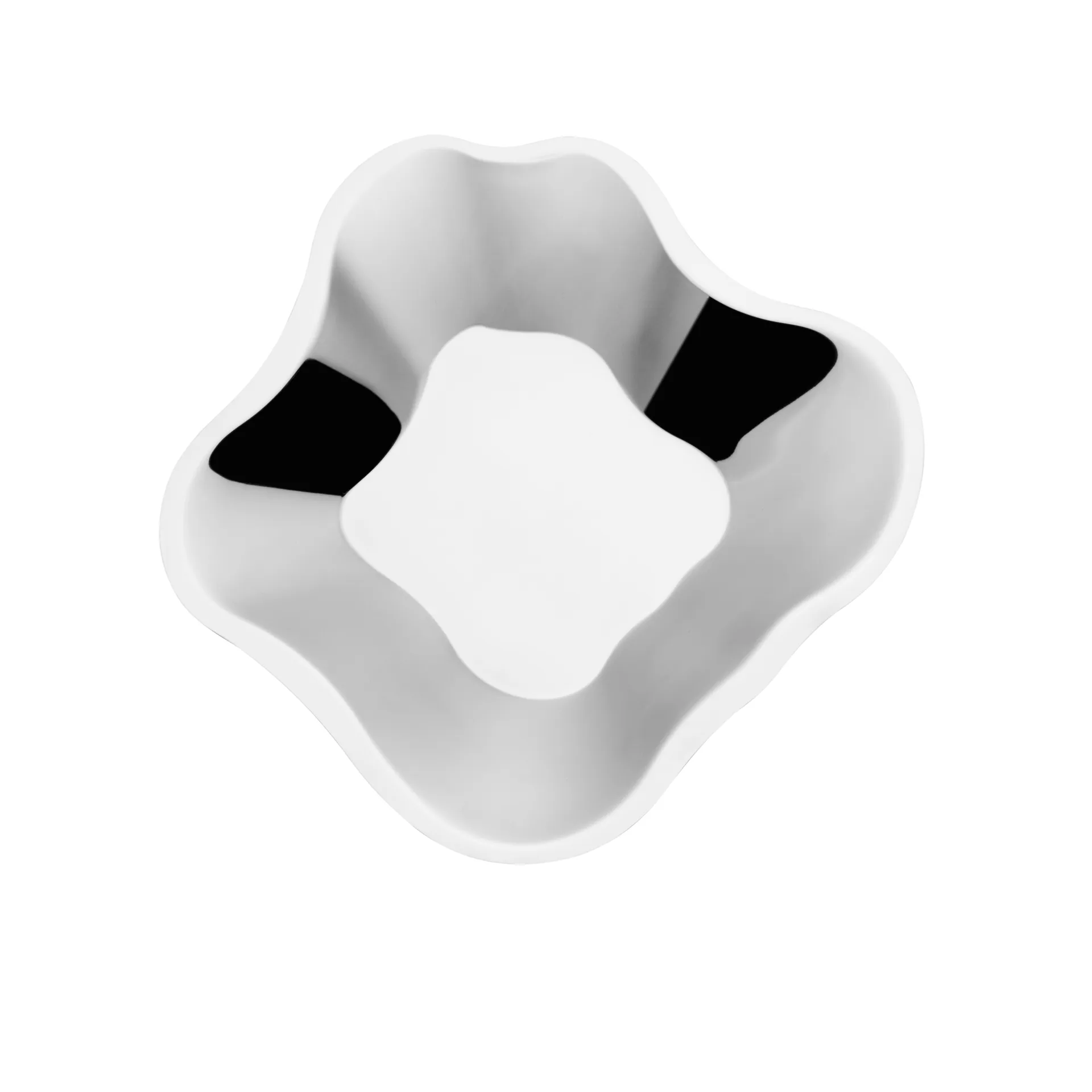 Alvar Aalto Edelstahl-Schale flach, Groß Iittala