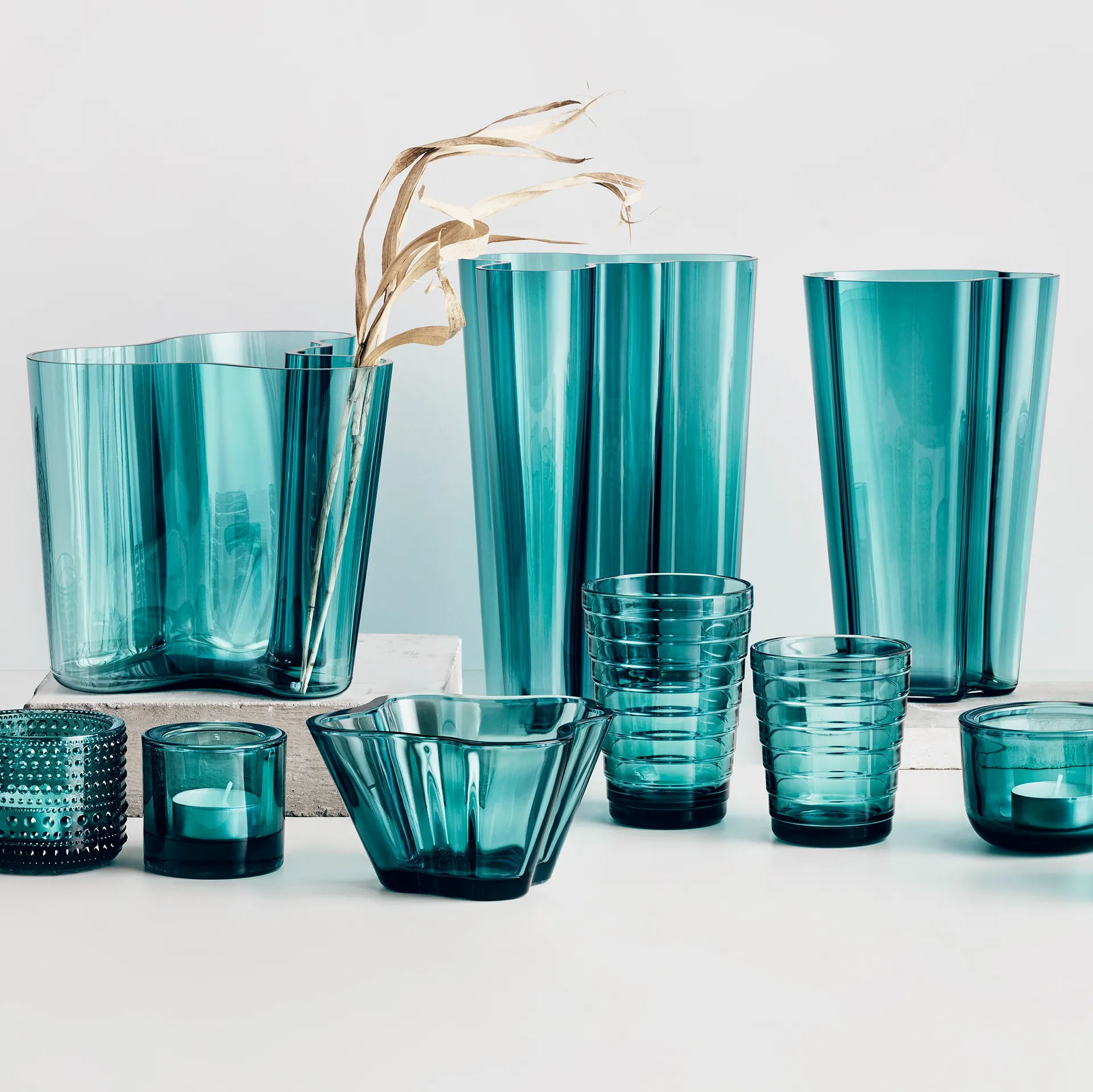 Alvar Aalto Schale 75mm, Meeresblau Iittala