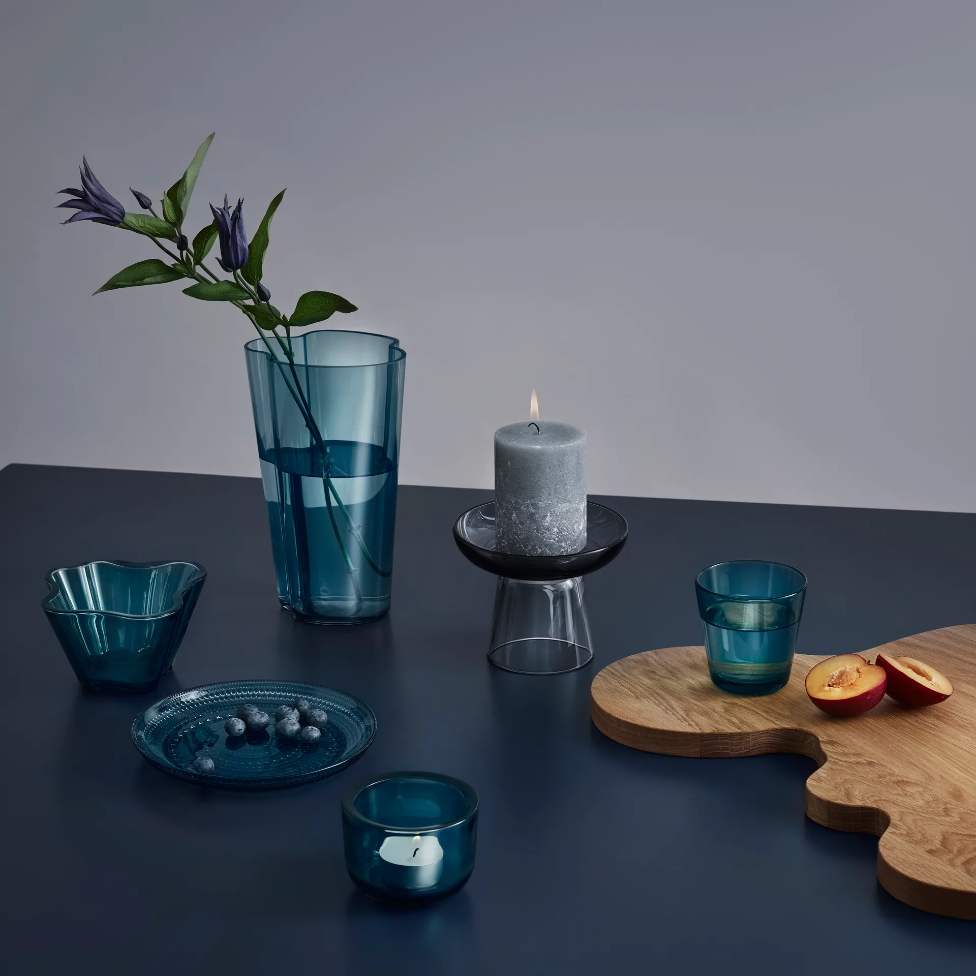 Alvar Aalto Schale 75mm, Meeresblau Iittala