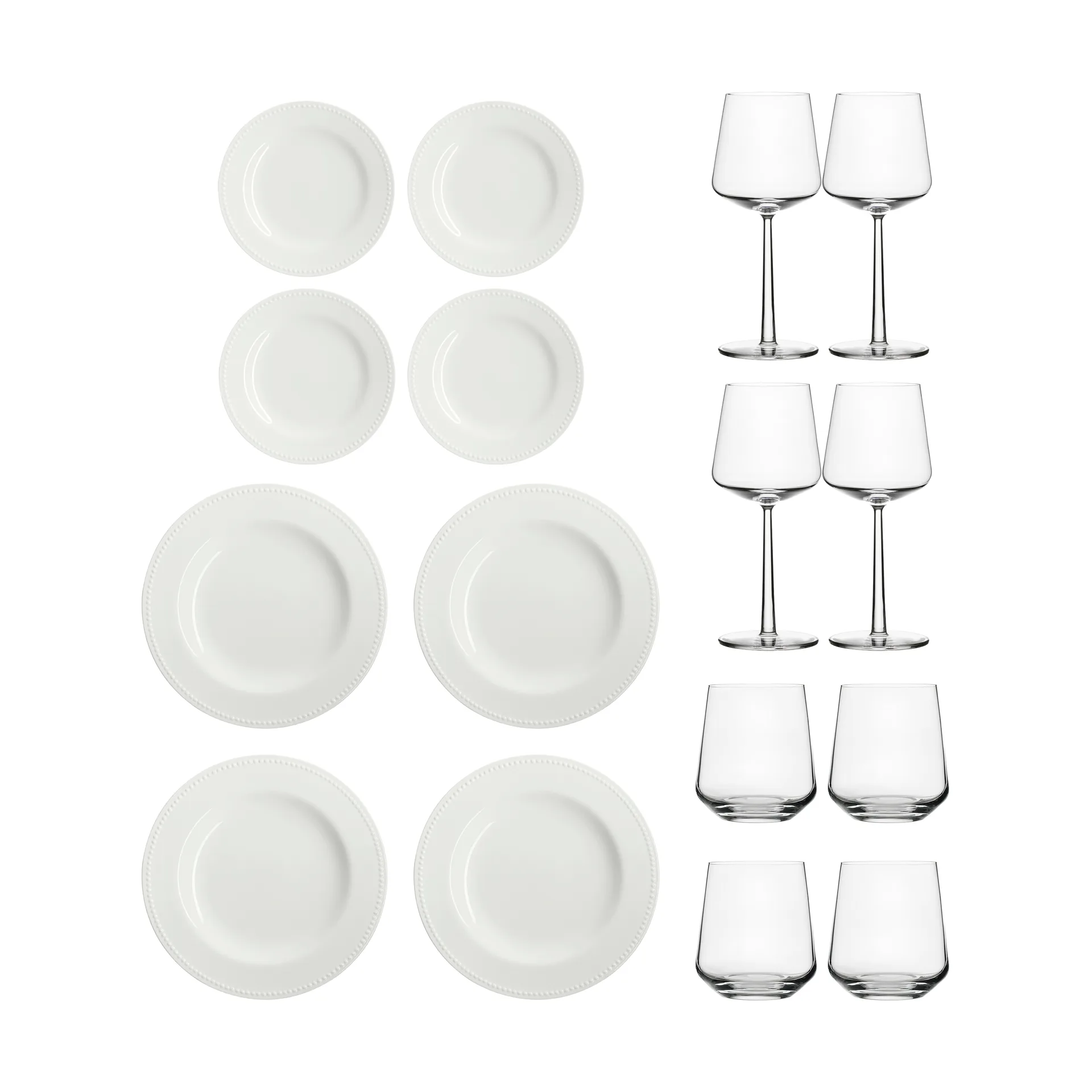 Essence & Dots Starterset Abendessen 32 Teile - Cremeweiß Iittala