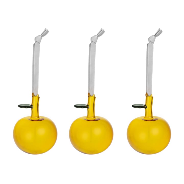 Iittala Glasapfel 3er Pack - Gelb - Iittala