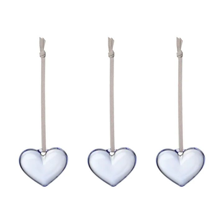 Iittala Glasherz - Klarblau, 5 cm, 3er Pack - Iittala